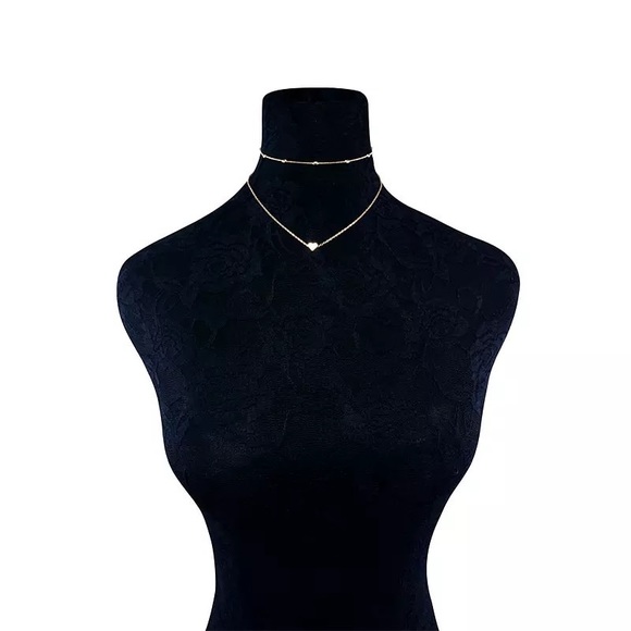 5 / $25 Layered Heart Choker Necklace - Picture 3 of 4